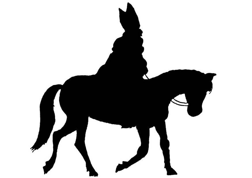 san nicola a cavallo Disegno da colorare san nicola a cavallo