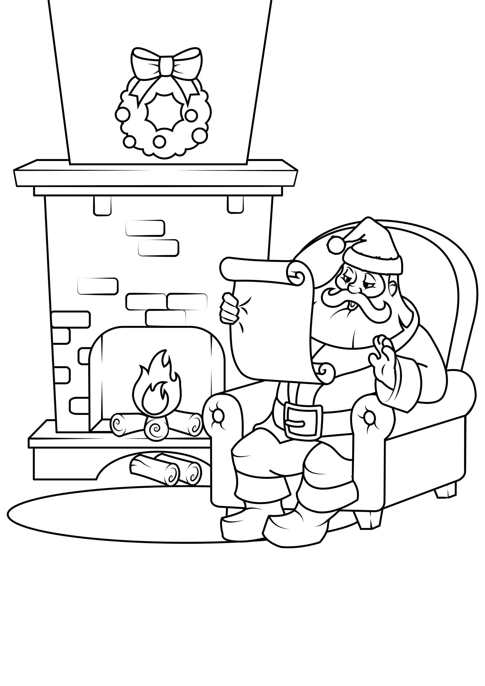 santa con cornice Disegno da colorare santa con cornice