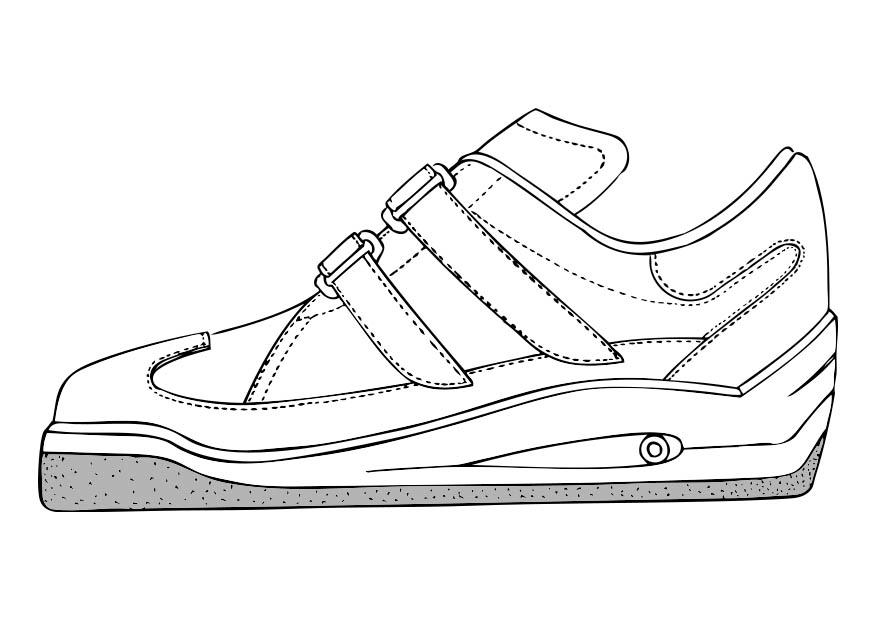 Disegno da colorare scarpa da corsa