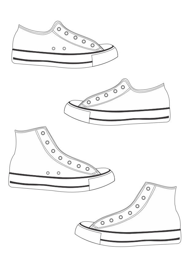 scarpe Disegno da colorare scarpe