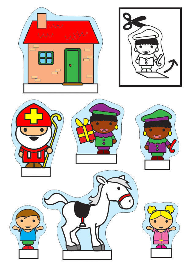 scatola di visualizzazione di sinterklaas Laboratorio creativo scatola di visualizzazione di sinterklaas