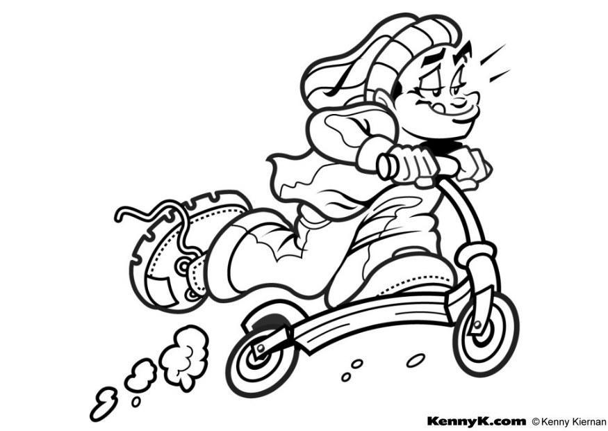 scooter Disegno da colorare scooter