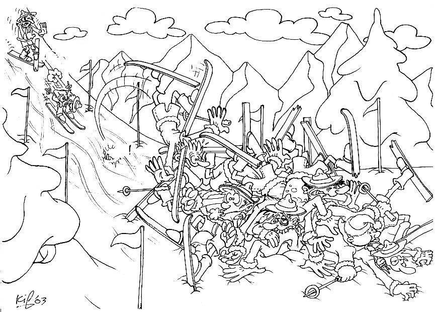 scout in campeggio - inverno Disegno da colorare scout in campeggio - inverno