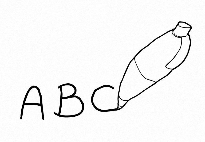 scrivere Disegno da colorare scrivere