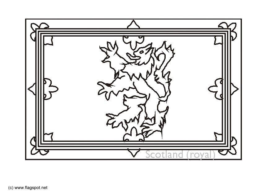 scudo reale della scozia Disegno da colorare scudo reale della scozia