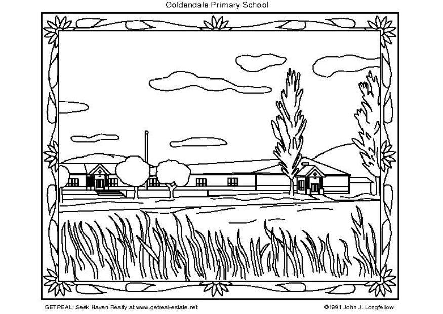 scuola primaria americana Disegno da colorare scuola primaria americana