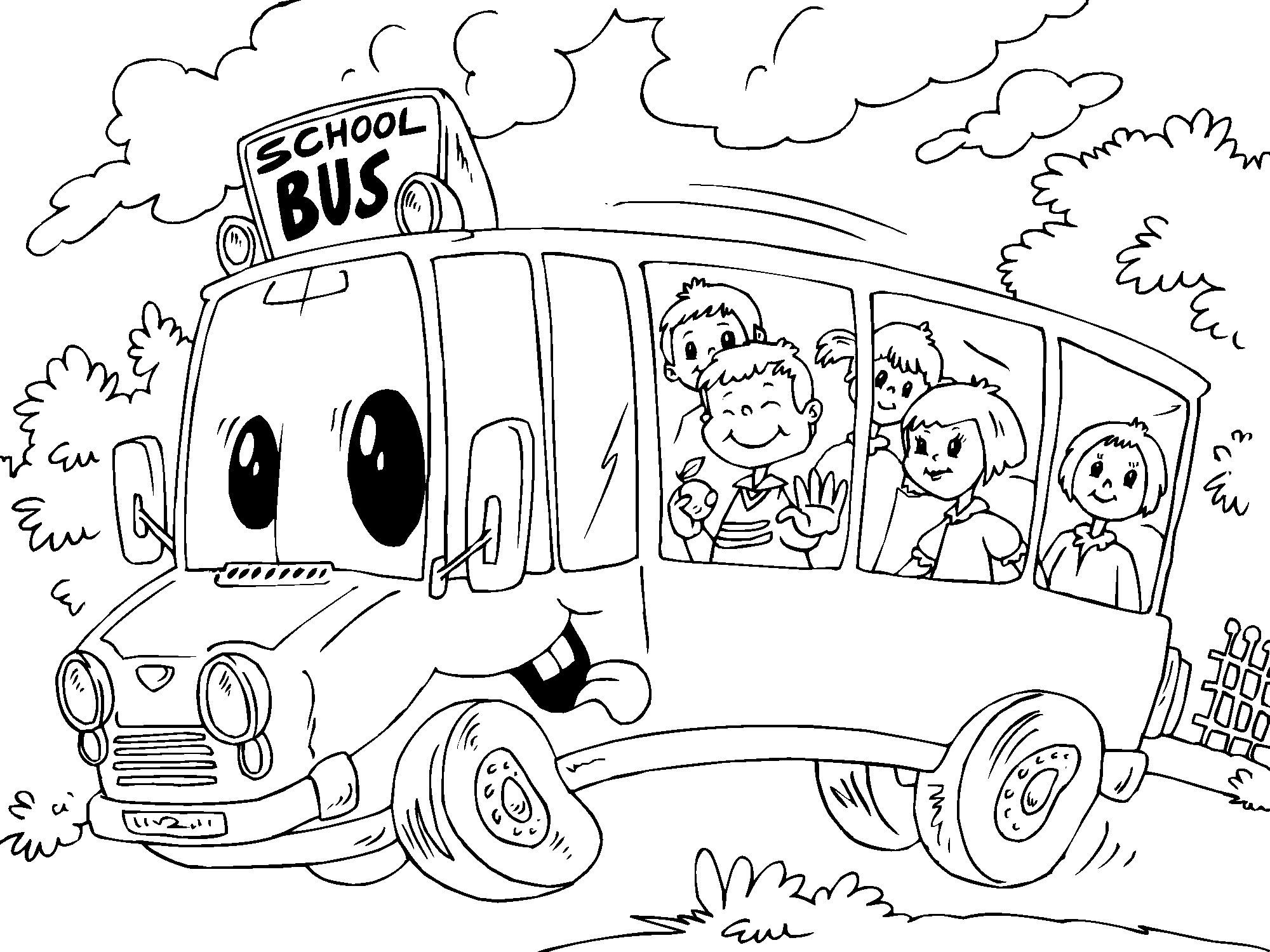 scuolabus Disegno da colorare scuolabus