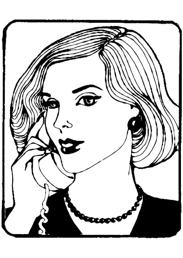 secretaria Disegno da colorare secretaria