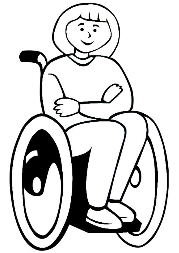 sedia a rotelle Disegno da colorare sedia a rotelle