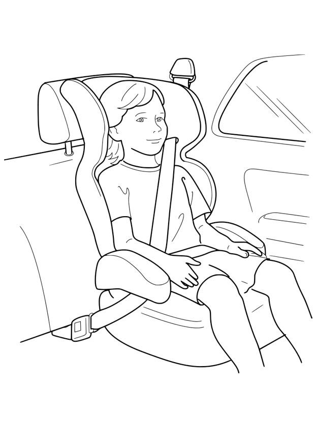 Disegno da colorare seggiolino auto