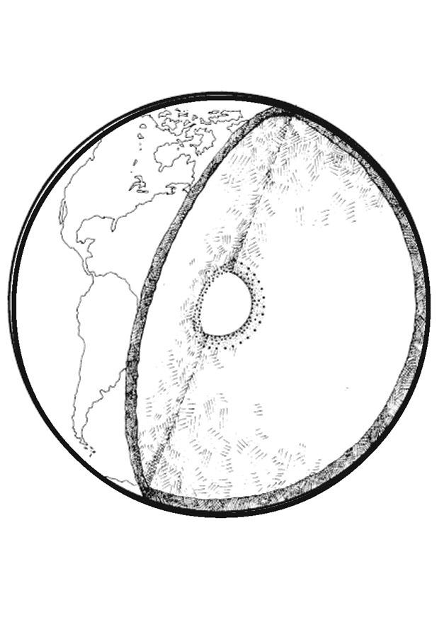 sezione della terra Disegno da colorare sezione della terra