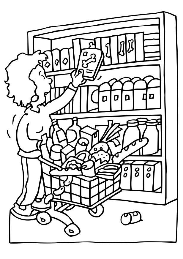 shopping Disegno da colorare shopping