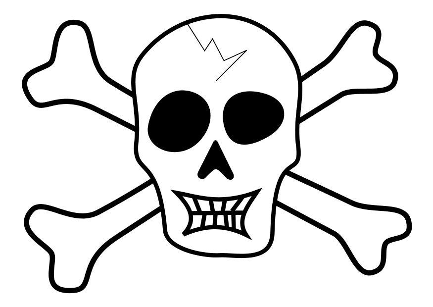 simbolo pirata Disegno da colorare simbolo pirata