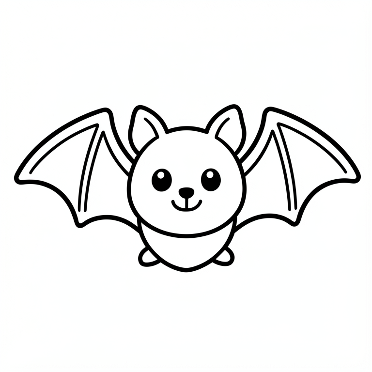 simpatico pipistrello di halloween Disegno da colorare simpatico pipistrello di halloween