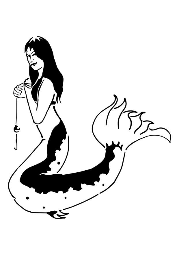 sirena Disegno da colorare sirena