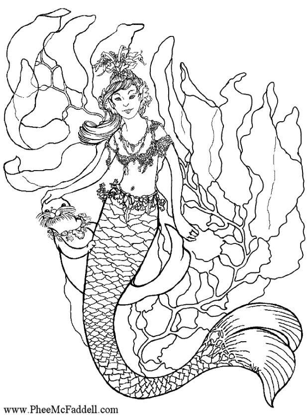 sirena sottacqua Disegno da colorare sirena sottacqua