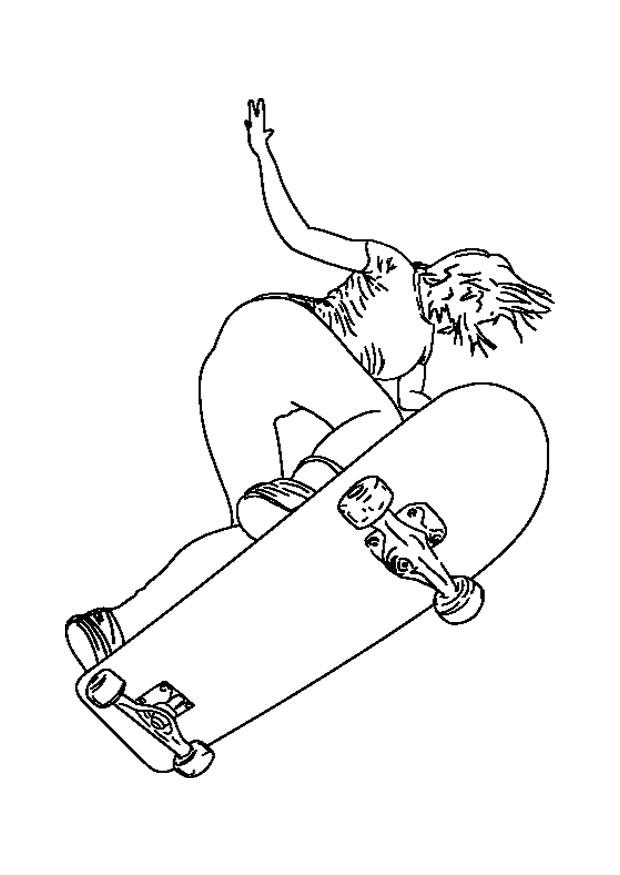 skateboard Disegno da colorare skateboard