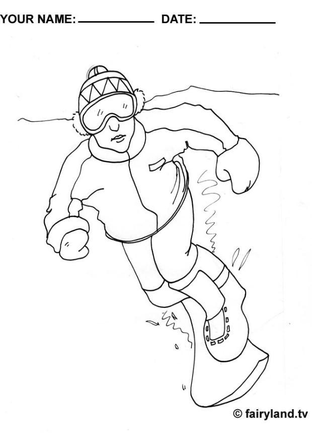 snowboard Disegno da colorare snowboard