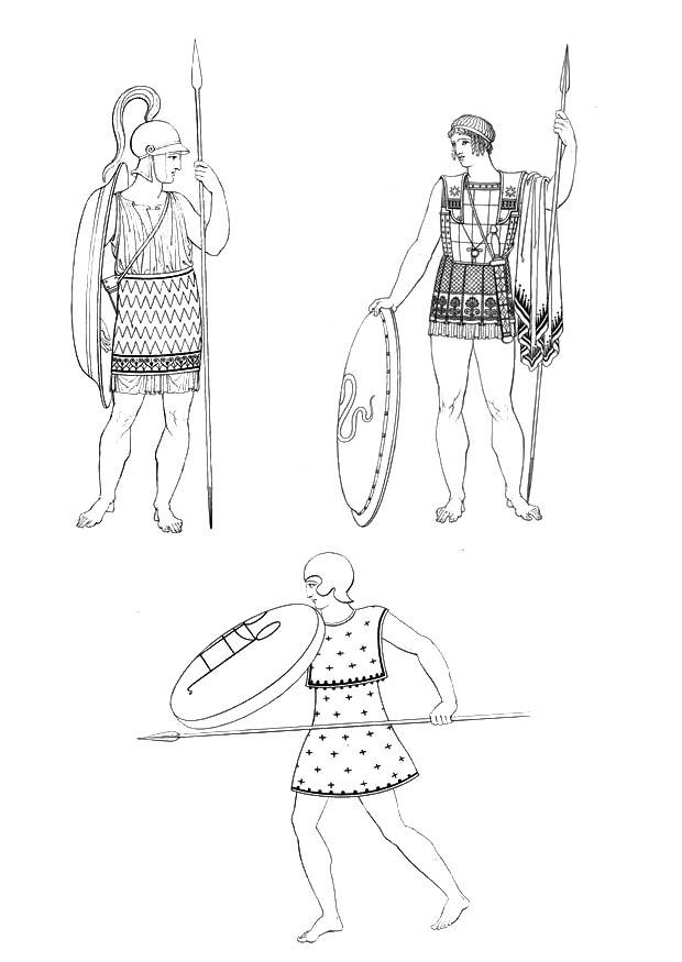 soldati dellantica grecia Disegno da colorare soldati dellantica grecia