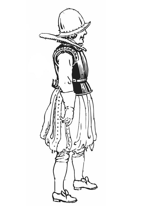 soldato con corsetto Disegno da colorare soldato con corsetto