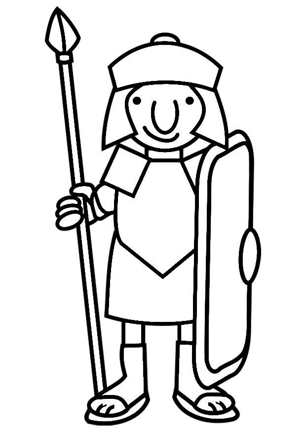 soldato romano Disegno da colorare soldato romano