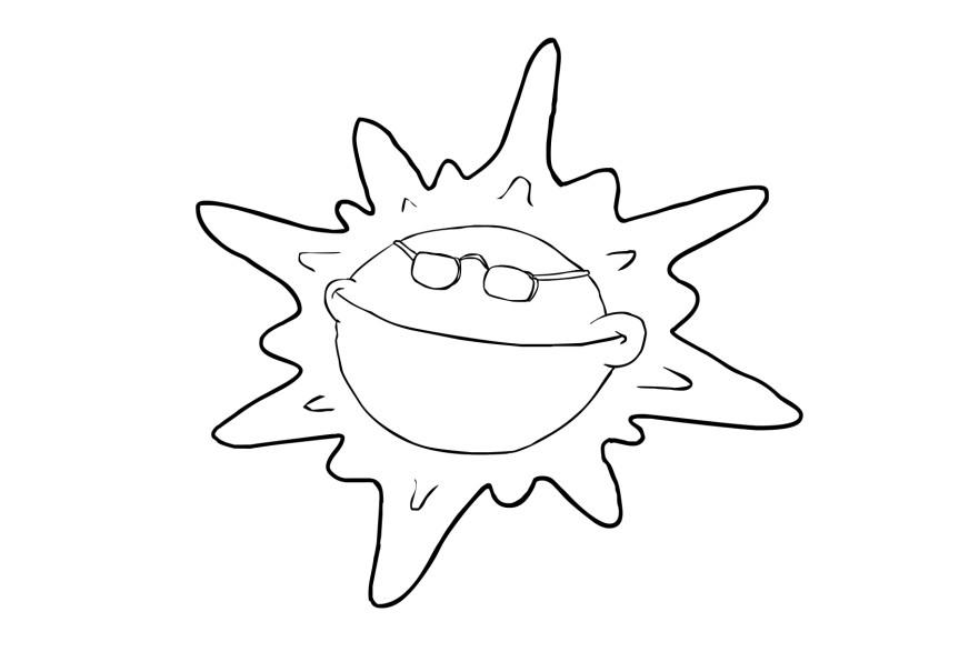 sole Disegno da colorare sole
