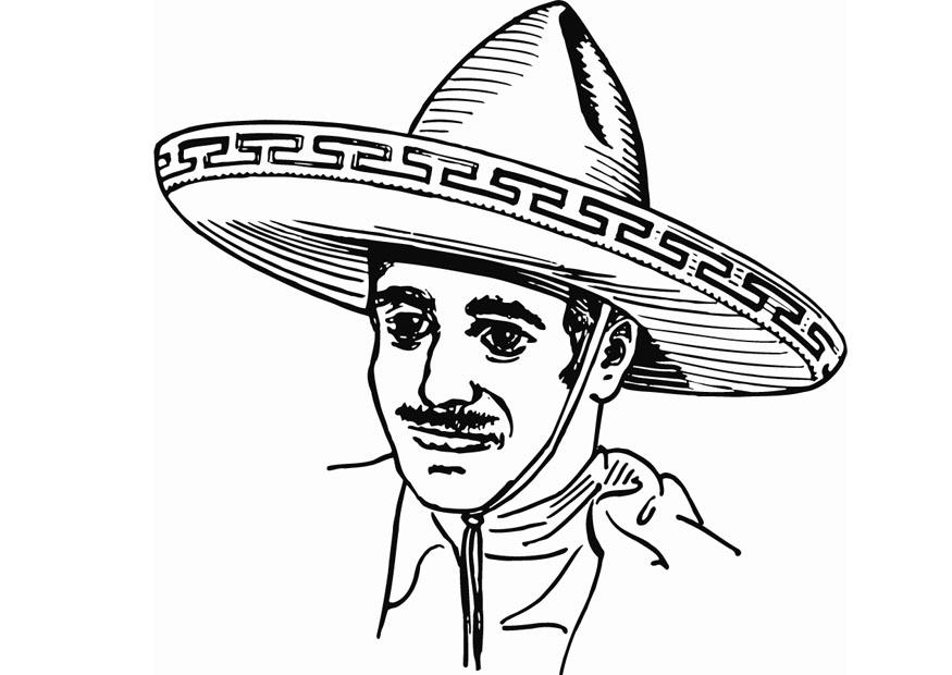 sombrero Disegno da colorare sombrero