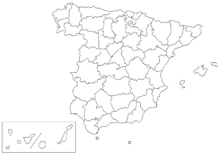 spagna - provincie Disegno da colorare spagna - provincie