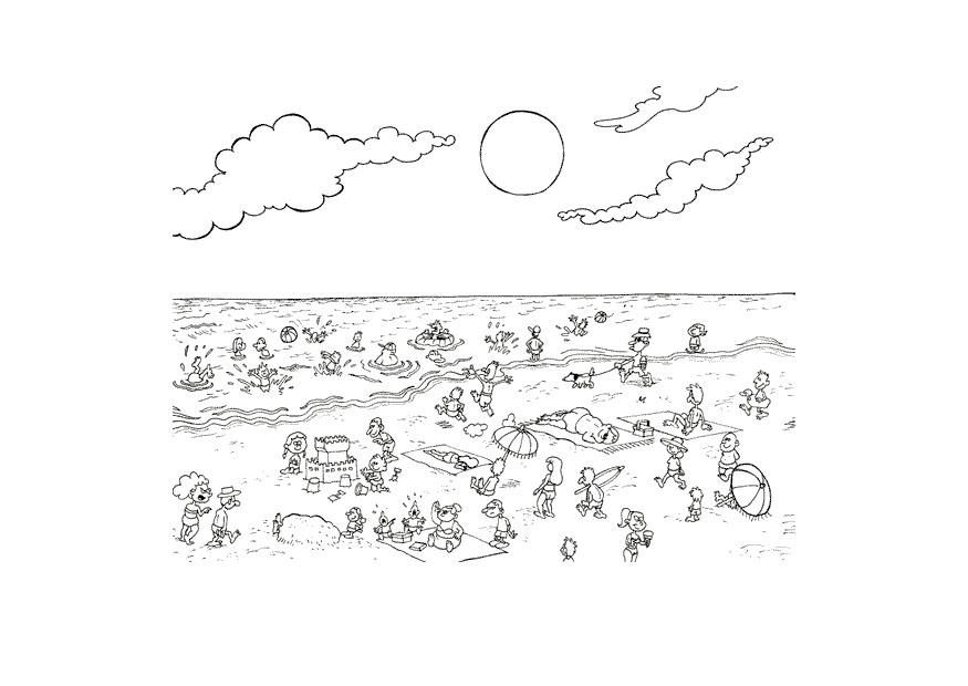 spiaggia Disegno da colorare spiaggia