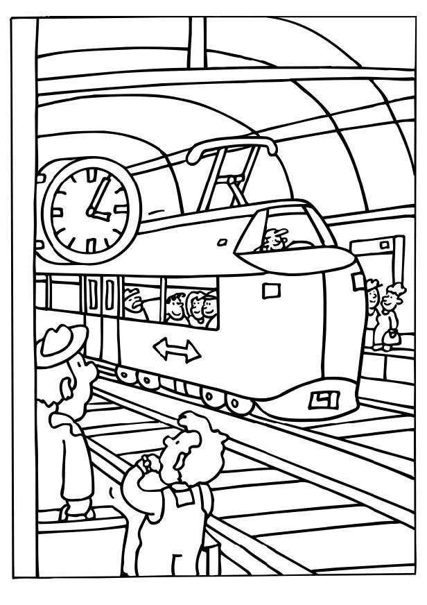 stazione dei treni Disegno da colorare stazione dei treni