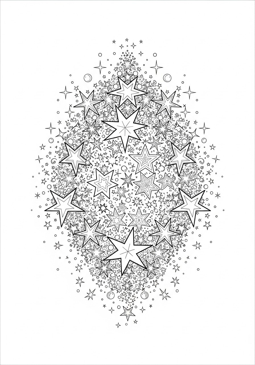 stelle scintillanti Disegno da colorare stelle scintillanti