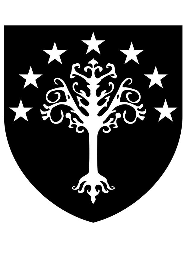 stemma di gondor Disegno da colorare stemma di gondor