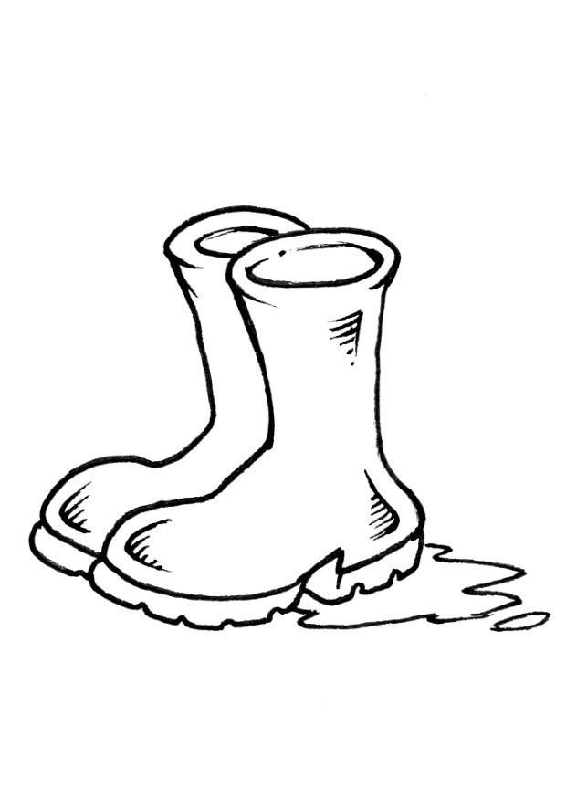 stivali di gomma Disegno da colorare stivali di gomma