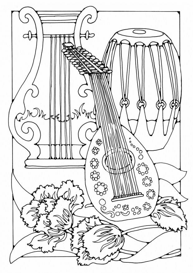 strumenti musicali Disegno da colorare strumenti musicali