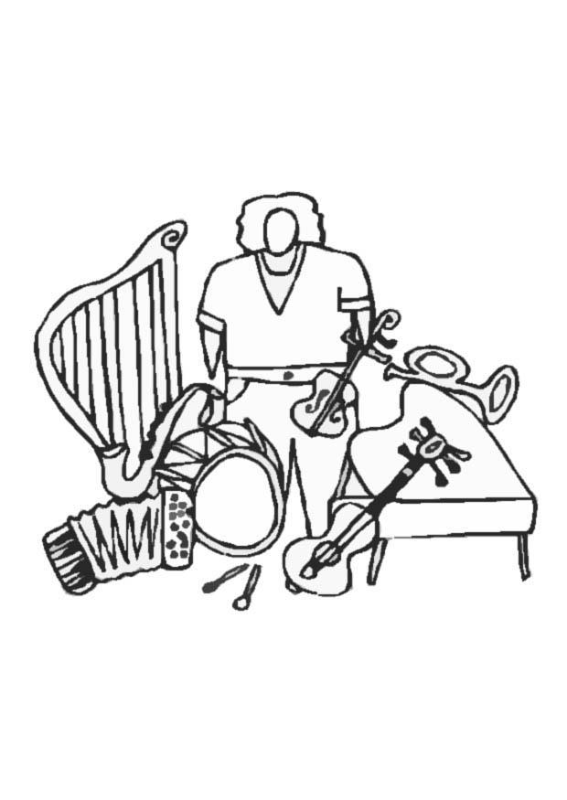 strumenti musicali Disegno da colorare strumenti musicali