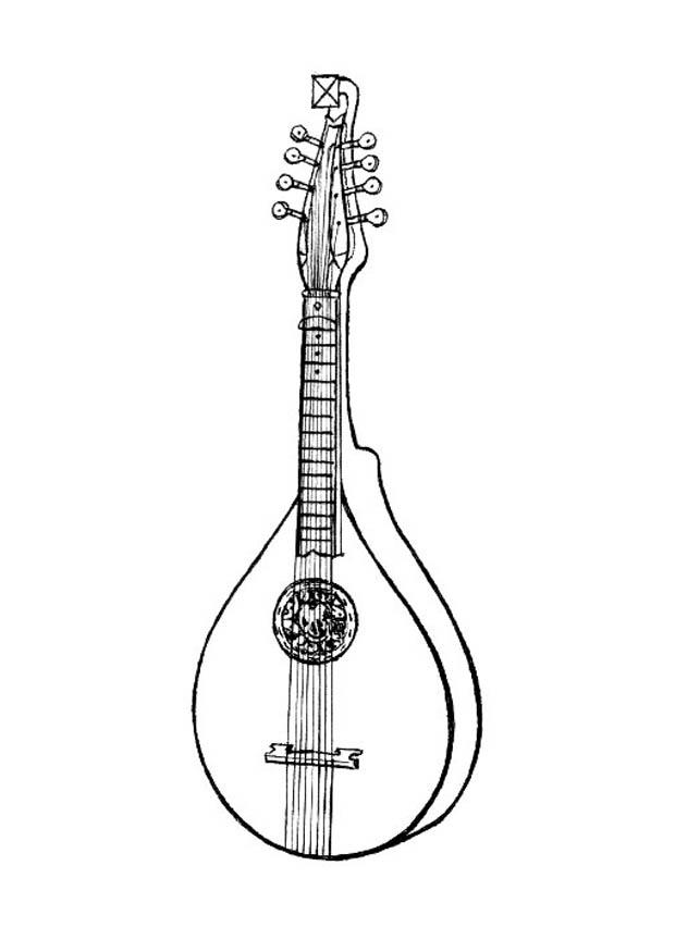 strumento a corde - cetra Disegno da colorare strumento a corde - cetra