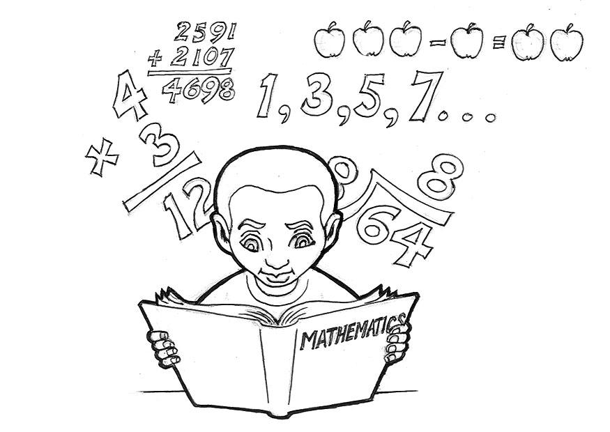 studiare matematica Disegno da colorare studiare matematica