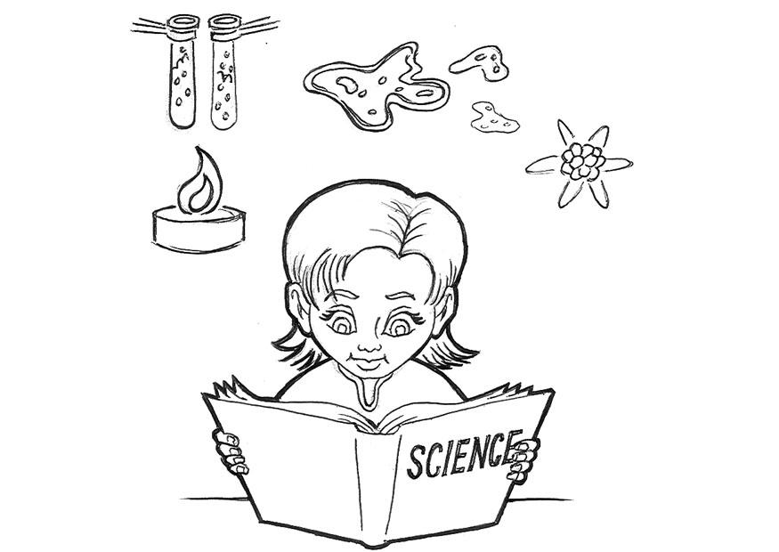 studiare scienze Disegno da colorare studiare scienze