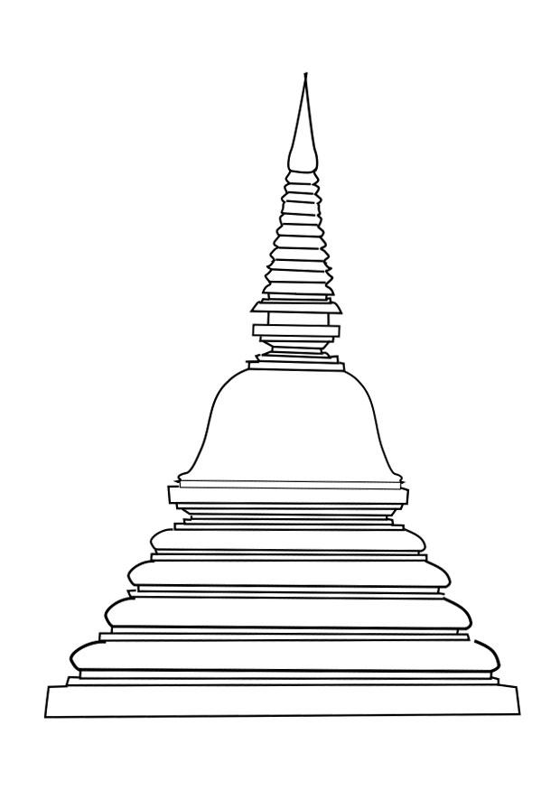 stupa Disegno da colorare stupa