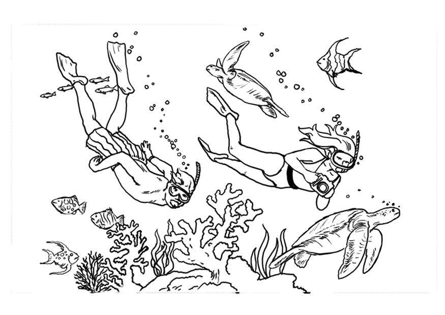 subacquei Disegno da colorare subacquei