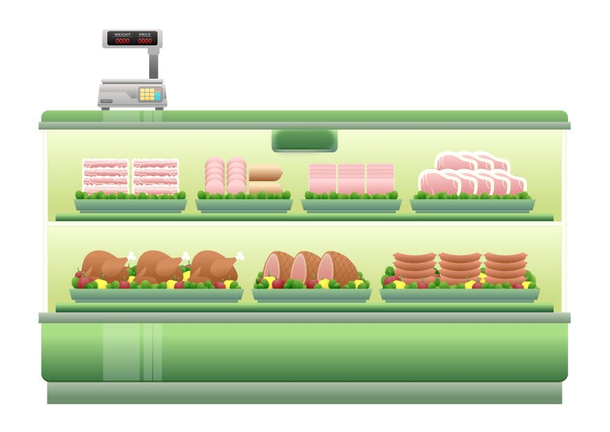 supermercato - banco della carne immagine supermercato - banco della carne