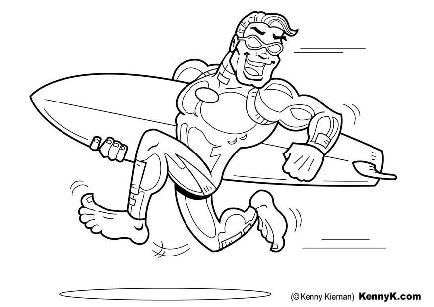 surfista Disegno da colorare surfista