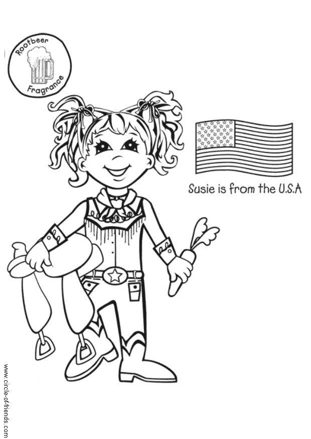 Disegno da colorare susie dagli usa