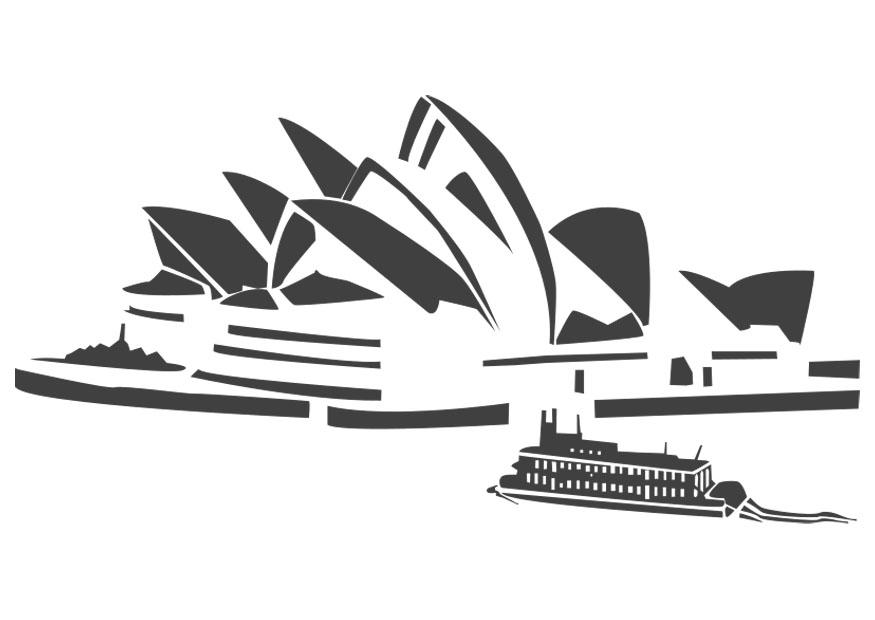 sydney opera house Disegno da colorare sydney opera house
