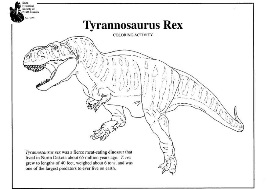 t-rex Disegno da colorare t-rex