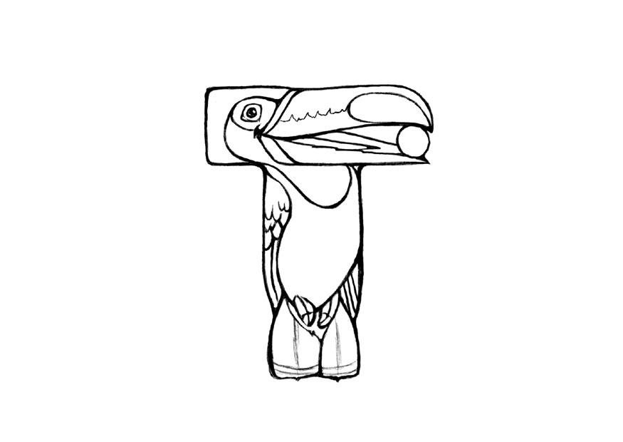 t-toucan Disegno da colorare t-toucan
