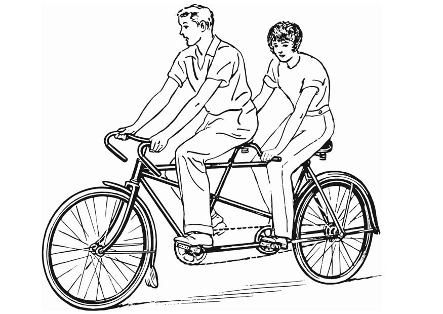 tandem Disegno da colorare tandem