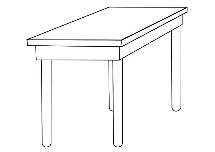 tavolo Disegno da colorare tavolo