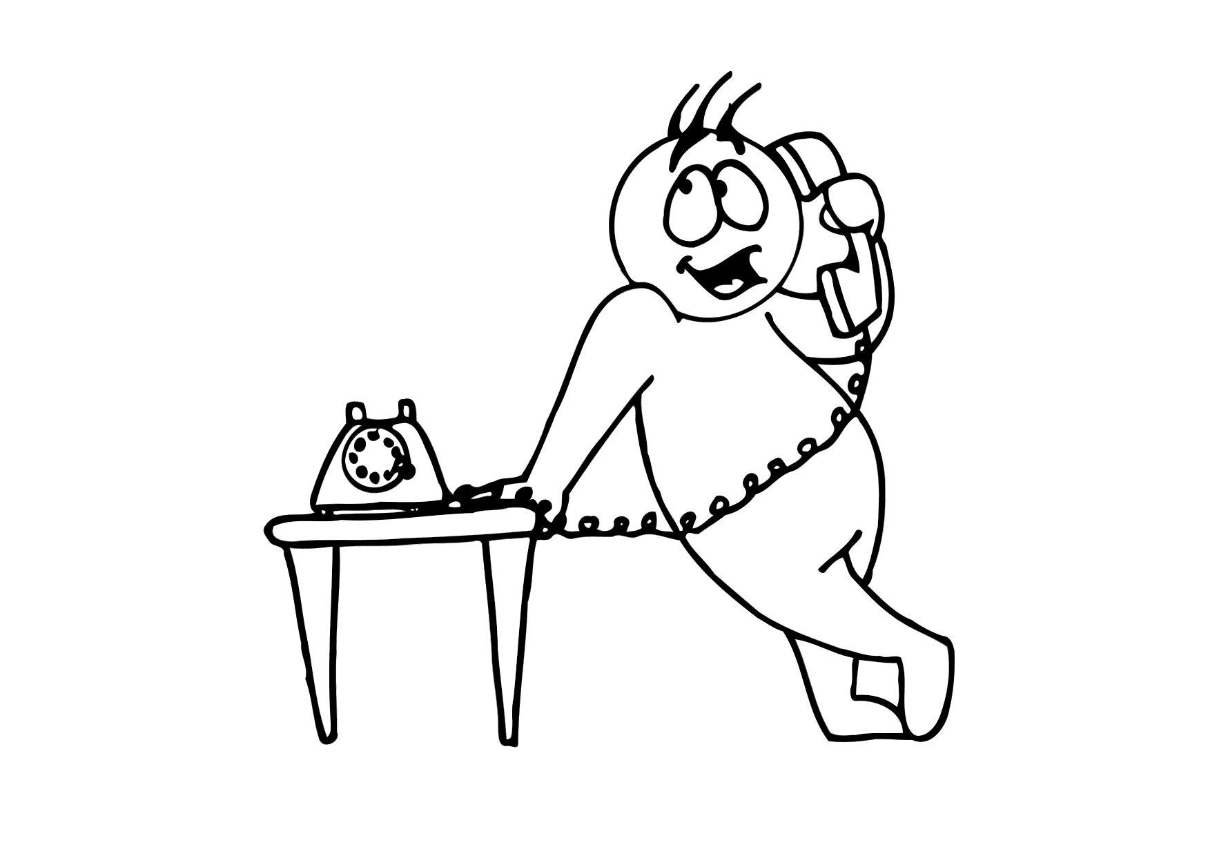 telefonare Disegno da colorare telefonare