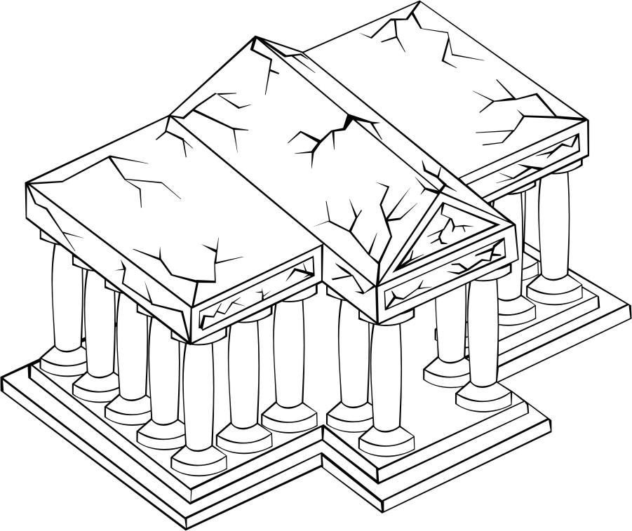 tempio Disegno da colorare tempio